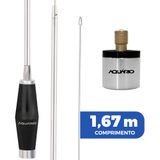 Antena Px Inox 1,40m Alongador 25cm B-2005p25 Adaptador Uhf Macho Ac-20