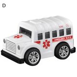 Carro De Polícia Farfi Mini Metal Pull Back Caminhões/ônibu