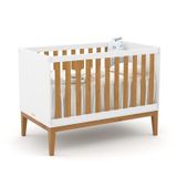 Berço Americano Unique Branco Soft/freijó/eco Wood - Matic Móveis