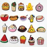 20 Peças De Sandálias Crocs Jibbitz Funny Cute Food Pattern