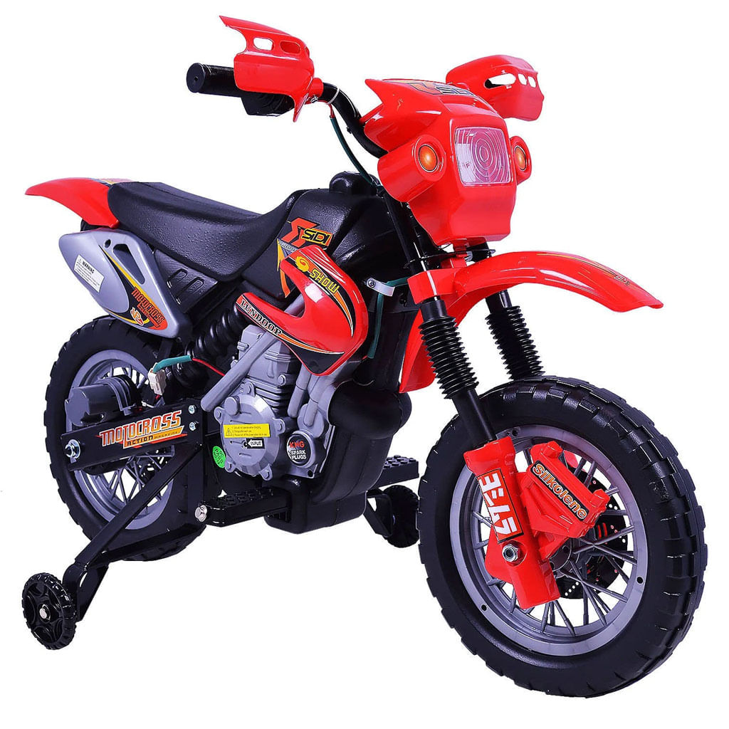 Mini Moto Cross Infantil Elétrica Vermelha 6v - Homeplay