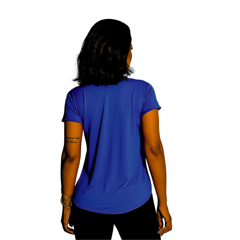 Camiseta feminina de academia dry fit treino crossfit musculação