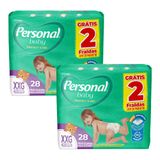 Kit 2 Fralda Personal Baby Protect &amp; Sec Xxg 28 Unidades