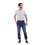 Calça Masculina Jeans Jogger Simples Com Amassadinho