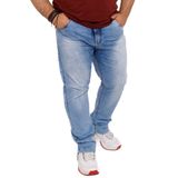 Calça Masculina Jeans Claro Plus Size