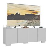 Rack Para Tv Até 50 Polegadas Com 4 Portas Multimóveis Mp1072 Branco