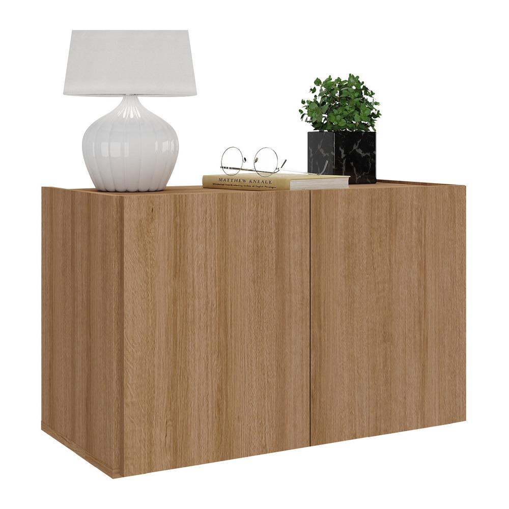 Mesa De Cabeceira Suspensa 2 Portas Multimóveis Mp4132 Rustic