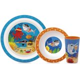 Kit Refeição Infantil 3 Peças Introdução Alimentar Aventuras Pirata Buba