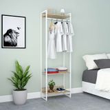Guarda-roupa Closet Studio Carvalho E Branco 187x60 Cm