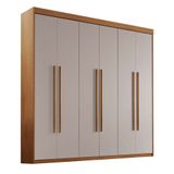 Guarda-roupa Casal Xangai 6 Pt 2 Gv Imbuia E Off White