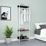 Guarda-roupa Closet Studio Preto E Branco 187x60 Cm