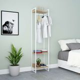 Guarda-roupa Closet Studio Carvalho E Branco 187x45 Cm