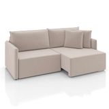 Sofá 2 Lugares Retrátil E Reclinável Malta Veludo Creme 160 Cm