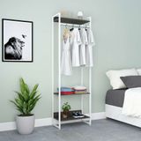 Guarda-roupa Closet Studio Carvalho Dark E Branco 187x60 Cm