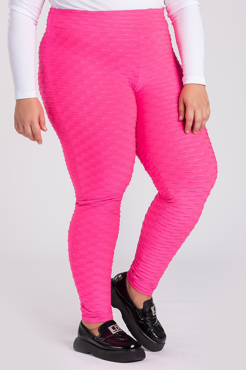 Calça Feminina Legging Plus Size Malha Favo - Serena