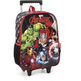 Kit Mochila De Rodinhas E Lancheira Luxcel Avengers Preto