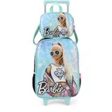 Kit Mochila De Rodinhas Lancheira Luxcel Barbie Verde