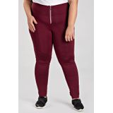 Calça Legging Montaria Plus Size Em Suplex Com Fechamento Em Zíper Metalizado - Serena