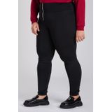 Calça Legging Montaria Plus Size Em Suplex Com Fechamento Em Zíper Metalizado - Serena