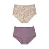 kit de Calcinhas Duo Floral/ Nude G Poliamida DelRio