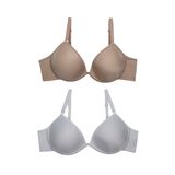kit de Sutiãs Duo com Bojo Mousse e Branco 46 DelRio