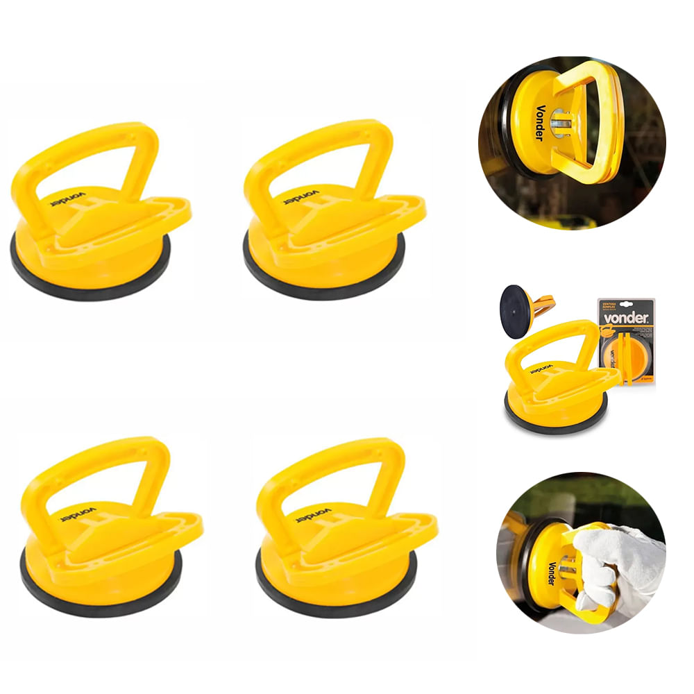 Ventosa Simples Para Marmores Vidro Chapas 25 Kg 4 Unidades