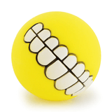 Brinquedo Pet Bola Sorriso Com Apito Amarelo - Tudo Em Caixa