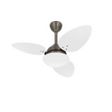 Ventilador Teto Potente Sala Bronze Pétalo 3 Pás Ventax 220v