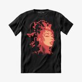 Camiseta Kali Uchis - Red Moon In Venus Halftone Butterfly Photo Tracklist G | Preta Kali Uchis