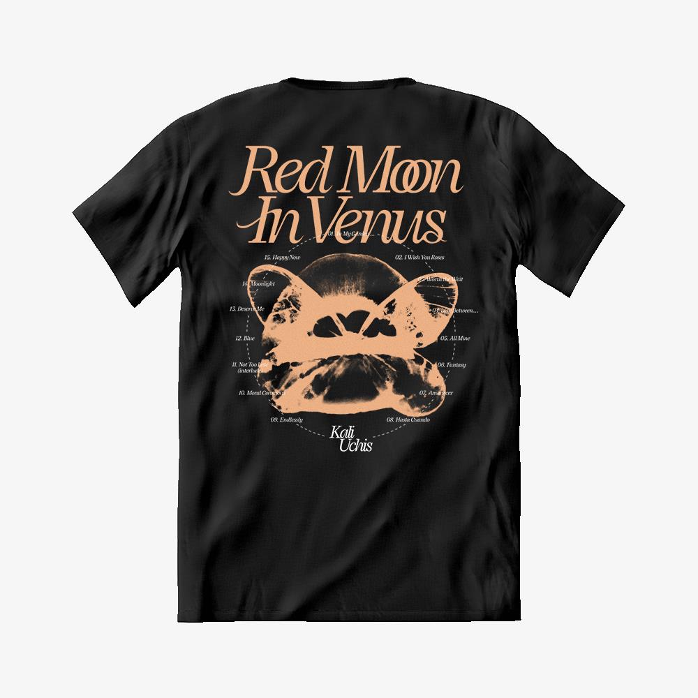 Camiseta Kali Uchis - Red Moon In Venus Halftone Butterfly Photo Tracklist  G