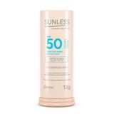 Protetor Solar Facial Sunless Stick Base Extra Clara Fps 50 12g