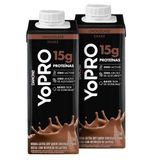 Kit 2 Yopro Danone High Protein Bebida Láctea Chocolate 250ml