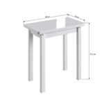 Conjunto Mesa Dobrável com 04 Banqueta Estofada Madeira CJE10400 Móveis Canção