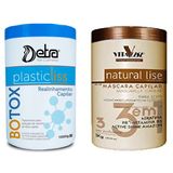 Combo Duo Botox Capilar Detra Plastic Liss 1Kg + Máscara Natural Lise 1Kg Vitalise - R