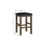 Conjunto Mesa Dobrável com 04 Banqueta Estofada Madeira CJE10400 Móveis Canção