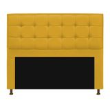 Cabeceira Copenhague 140cm Casal Suede Amarelo Adj Decor