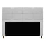 Cabeceira Munique 140cm Casal Suede Branco Adj Decor