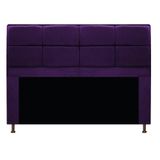 Cabeceira Munique 140cm Casal Suede Roxo Adj Decor