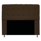 Cabeceira Estofada Mel 195cm King Size Suede Marrom