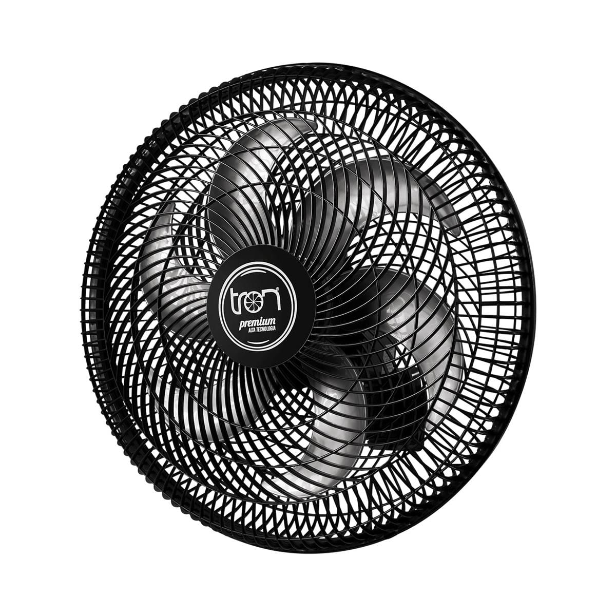 Ventilador De Parede Tron 50cm Pp Premium, Oscilante, Preto - 220v