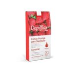 Folhas Depilatórias Depilflax  Prontas Corporal Morango C/20