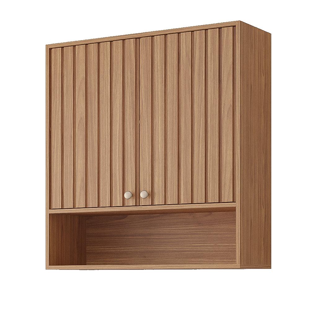 Armario Aereo Divina 80 Cm Com 2 Portas Freijo