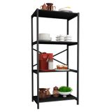 Estante Armário Steel 76cm Estilo Industrial Com Pés Em Aço Preto/preto