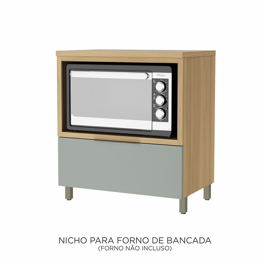 Balcão Forno 1 Gavetas Marquesa 80cm 100 Mdf