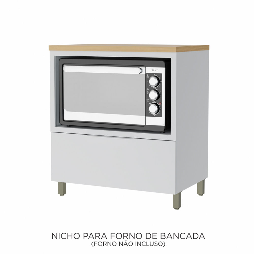 Balcão Forno 1 Gavetas Marquesa 80cm 100 Mdf