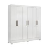 Guarda-roupas Casal 6 Portas 3 Gavetas Multimóveis Cr35194 Branco