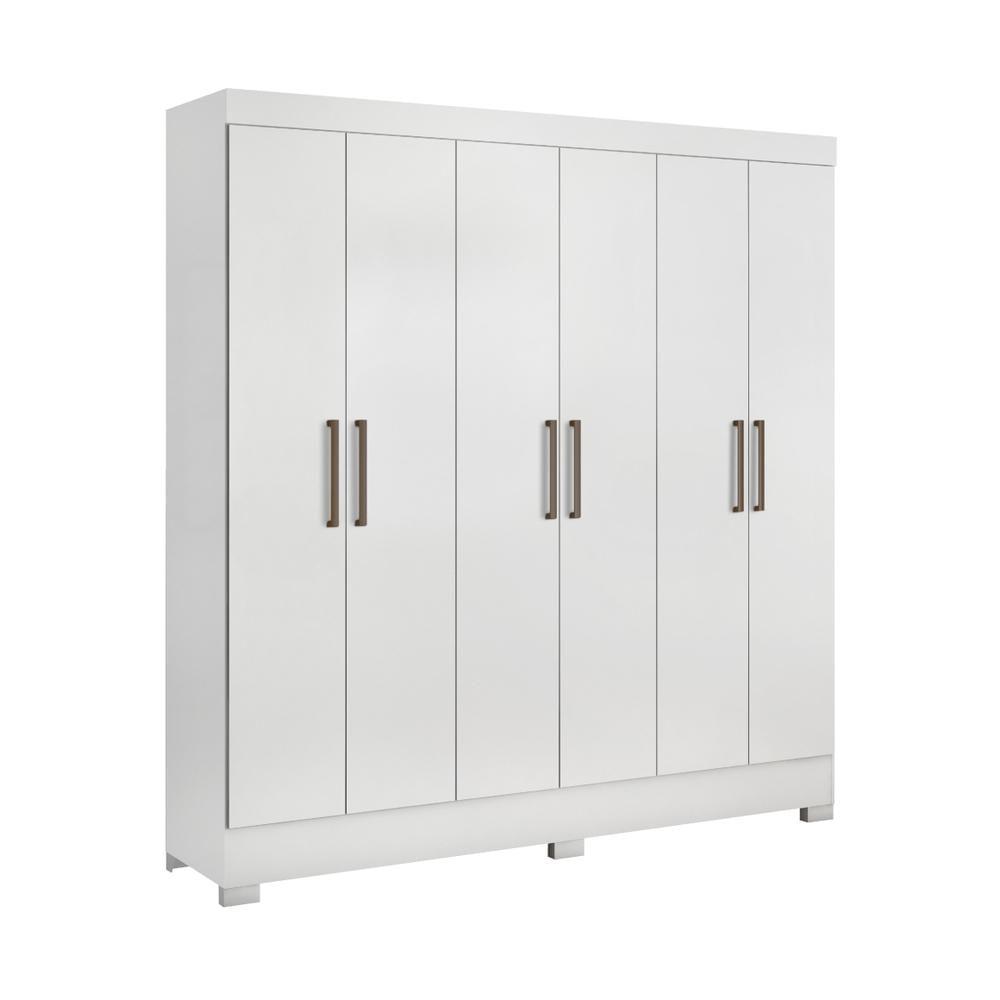 Guarda-roupas Casal 6 Portas 3 Gavetas Multimóveis Cr35194 Branco