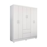 Guarda-roupas Solteiro 6 Portas 2 Gavetas Multimóveis Cr35193 Branco