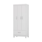 Guarda-roupas Solteiro 3 Portas 1 Gaveta Multimóveis Cr35185 Branco