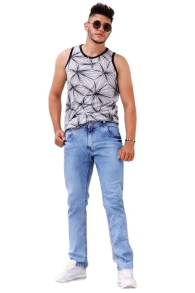 Calça Masculina Skinny Jeans Claro Lazúli